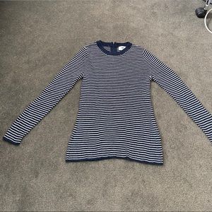 Old Navy Navy White Striped Sweater